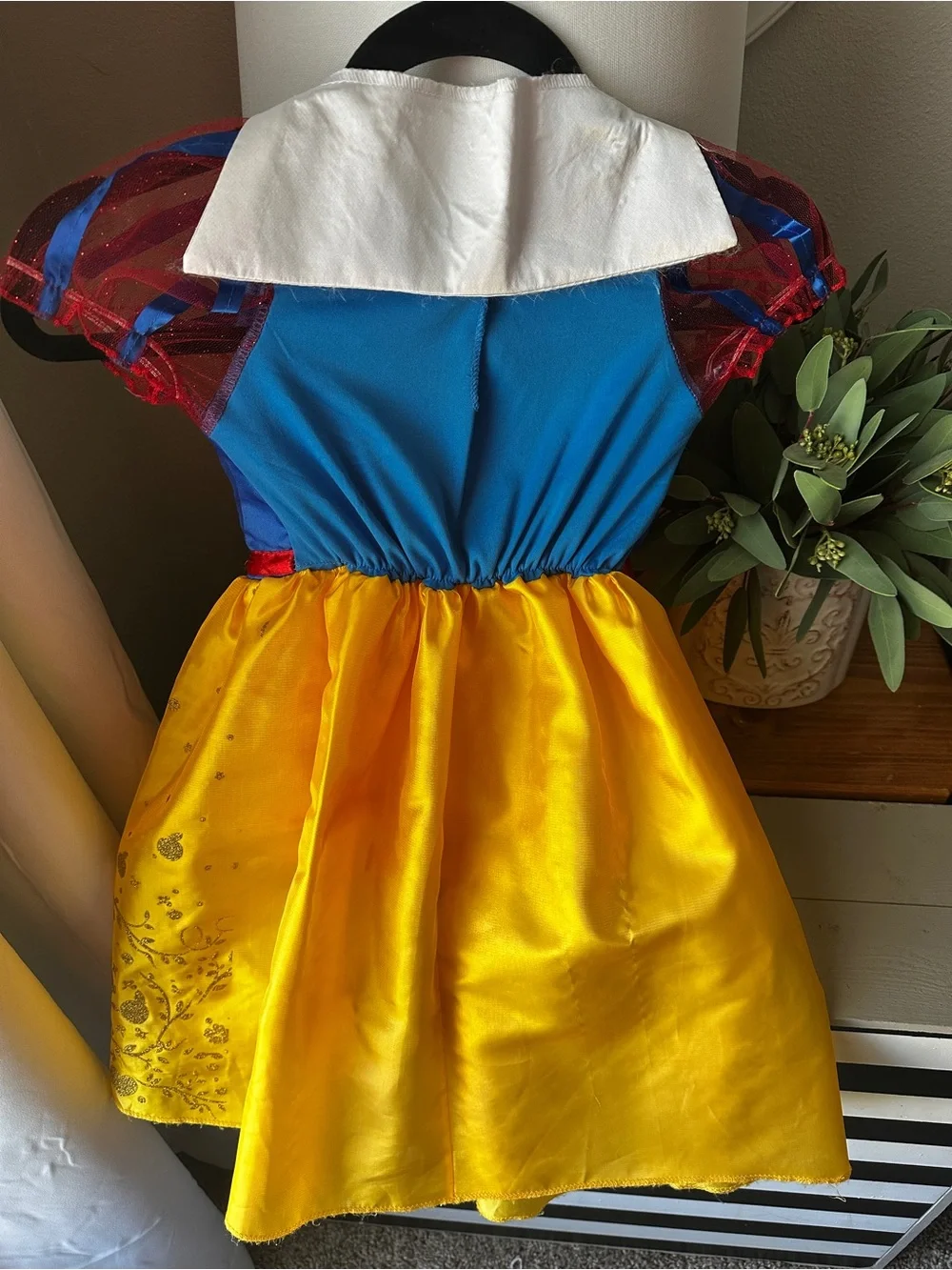 Classic Snow White Yellow & Blue Kids Costume Dress Girls Size 4-6 ***Like New